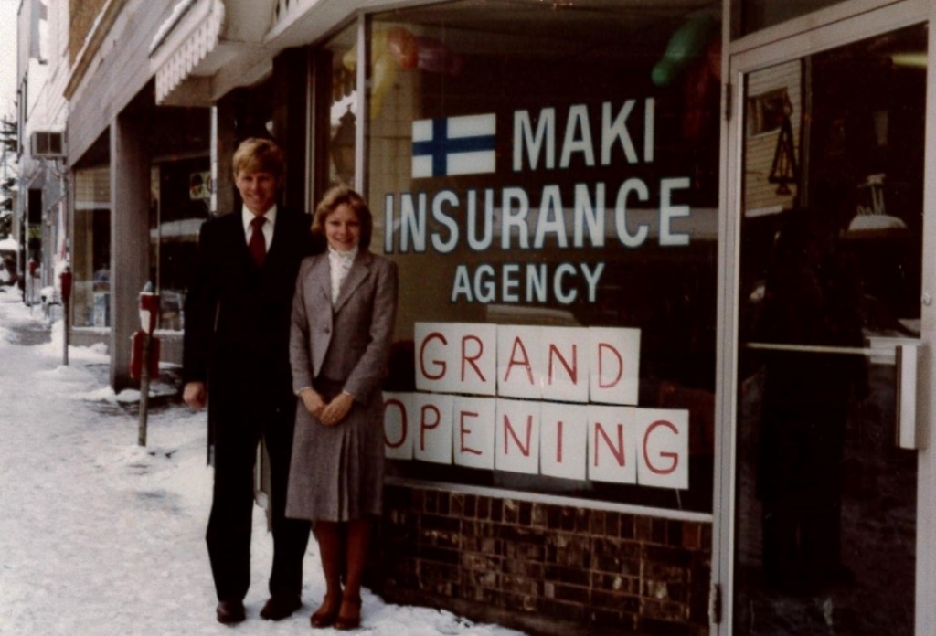 Maki Insurance moved to 215 Aurora Street in November of 1982.